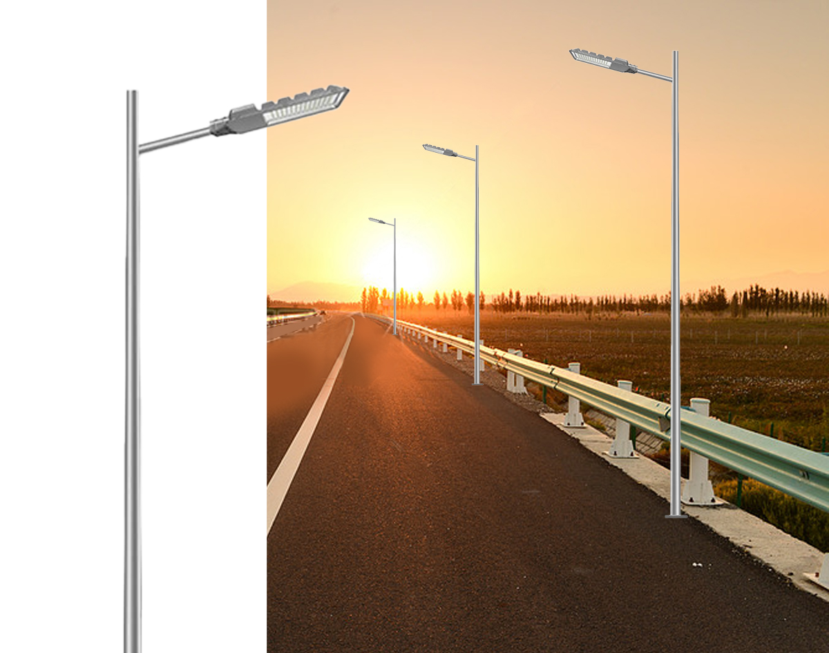 Aluminium Single Arm Light Pole bakeng sa Leoatle