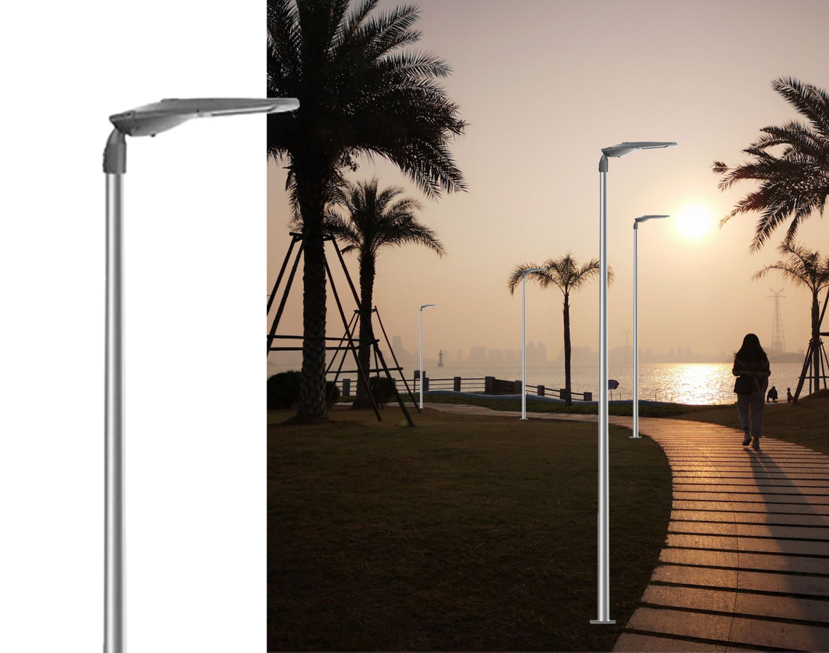 Yakagadzirirwa Aluminium LED Street Light Pole