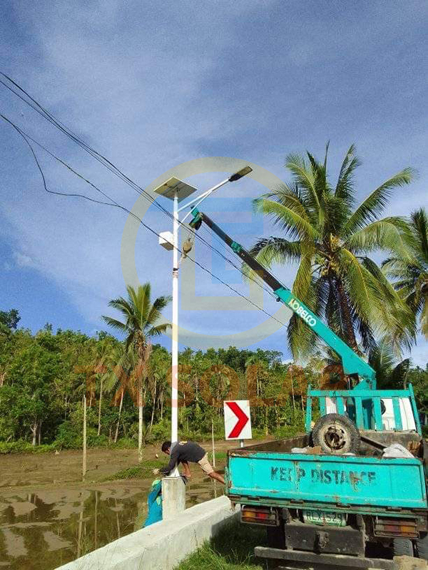 Lâmpada de rua solar filipina de 6m 30w (3)