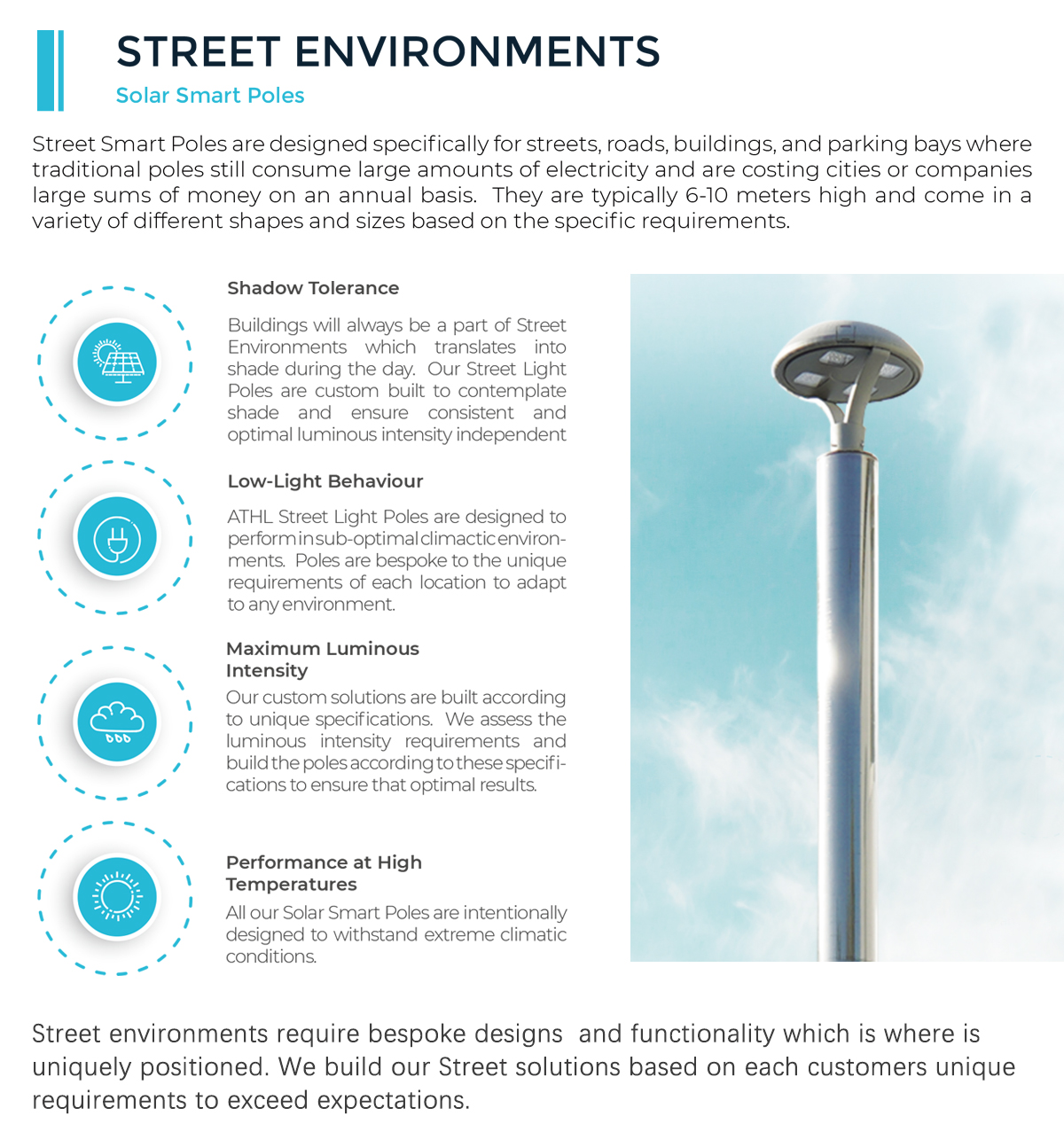 Tx Street solar smart poles