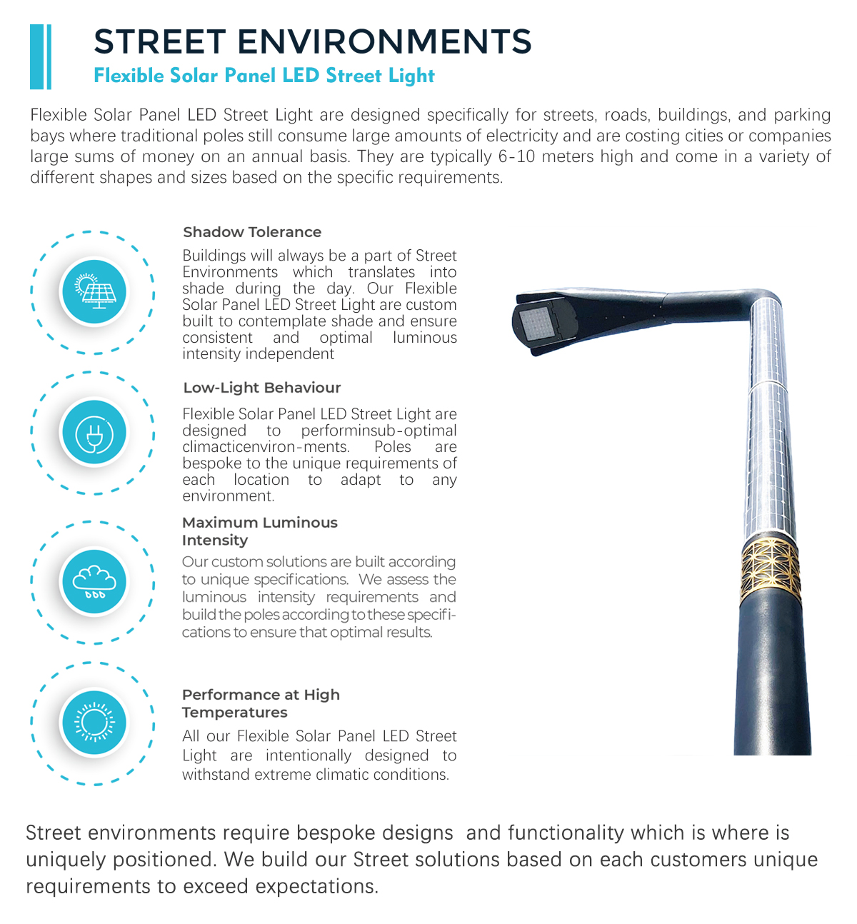 Flexible Solar Panel LED Street Light