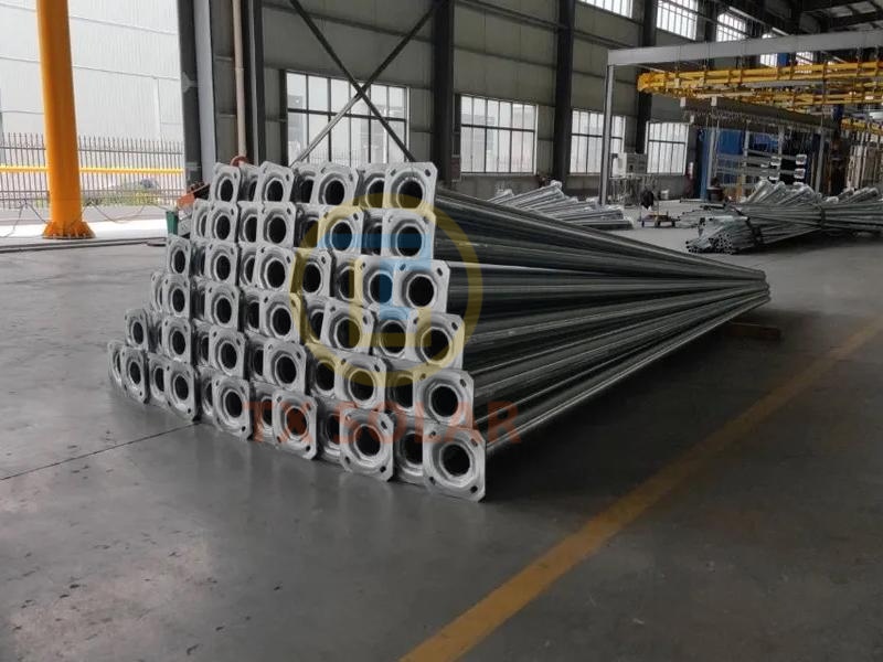 Hot-dip galvanized poles