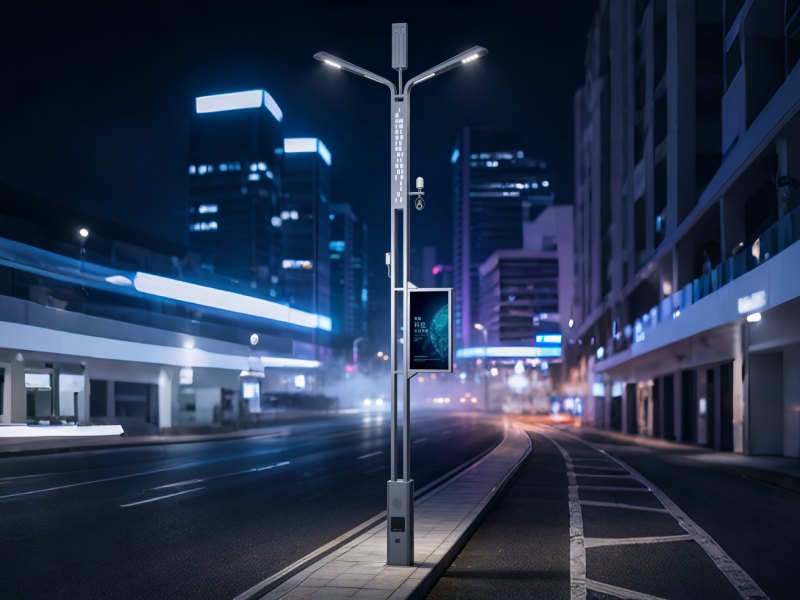 Road smart light poles