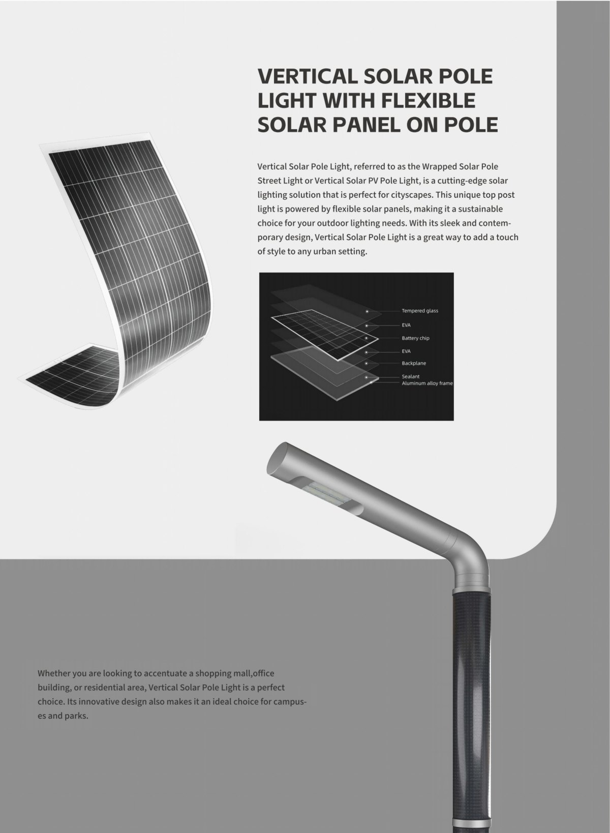 Solar pole light factory
