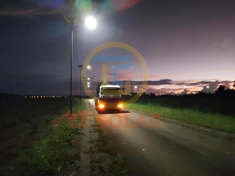 Solar rural road lighting