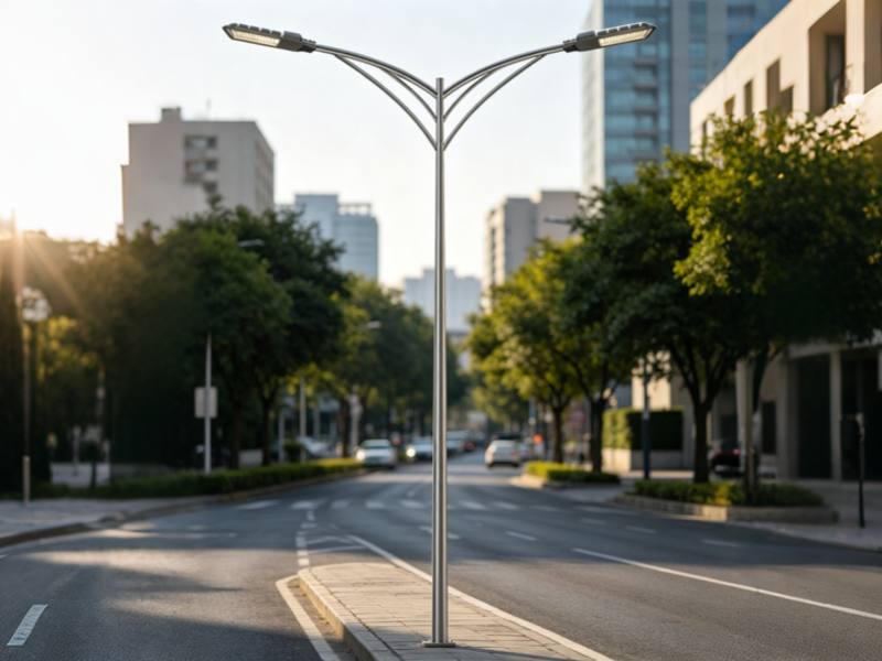 Steel metal street light poles
