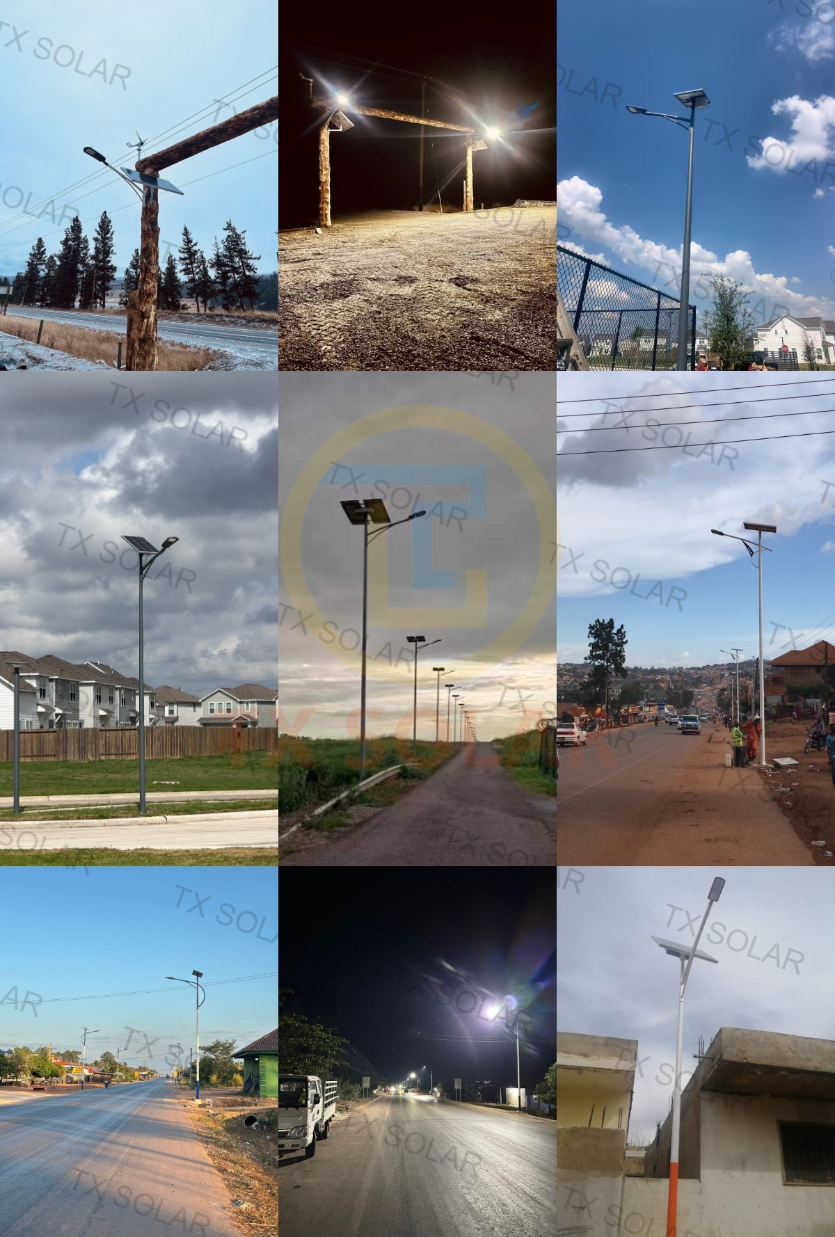 split solar street lights